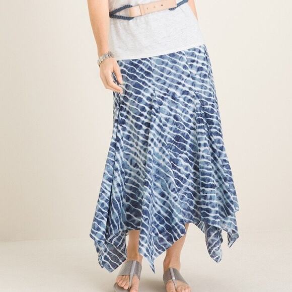 Chico's Dresses & Skirts - Chico's Blue Tie Dye Maxi Skirt Sz 3/XL